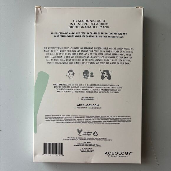 Aceology Hyaluronic Acid Intensive Repairing Biodegradable Mask - Picture 2 of 2